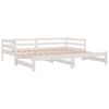 vidaXL Pull-out Day Bed without Mattress White 90x190 cm