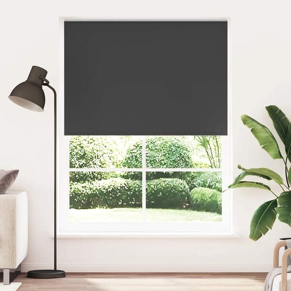 vidaXL Roller blind blackout 144.4x230 cm Fabric Width 140 cm black