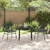 vidaXL Garden Dining Set 3 pcs Black Poly Rattan