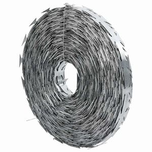 vidaXL Razor Wire Silver 5000 x 1.9 cm Galvanised steel