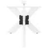 vidaXL Coffee Table Leg Spider Shape White 98x58x(42-43) cm Steel