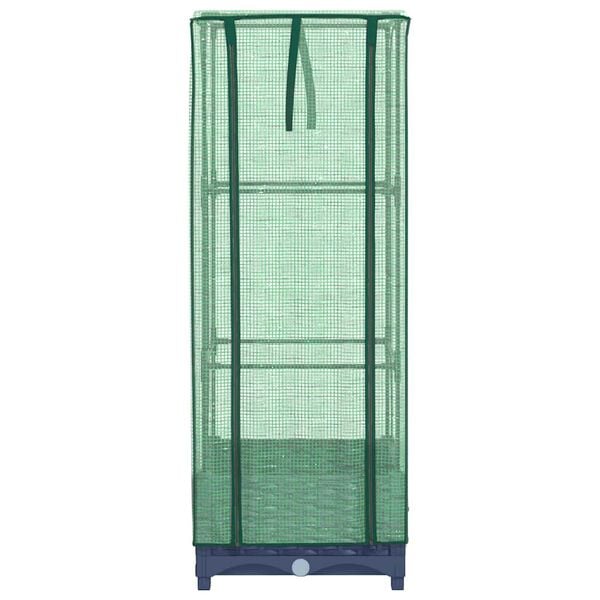 vidaXL Raised Bed with Greenhouse Cover Rattan Look 40x40x123 cm