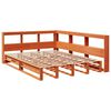 vidaXL Bookcase Bed without Mattress Wax Brown 140x200cm Solid Wood Pine