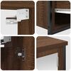 vidaXL Bathroom Furniture Set with Shelf 5 pcs Brown oak and Black