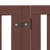 vidaXL Dog Gate with Door Foldable 12 Panels Brown 600 cm Poplar Wood