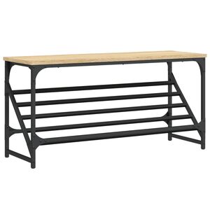 vidaXL Shoe Rack Sonoma Oak 90x30x45 cm Engineered Wood