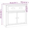 vidaXL Sideboards 2 pcs White Engineered Wood