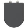 vidaXL Toilet Seat Anthracite 47 x 36 x 3.4 cm Duroplast