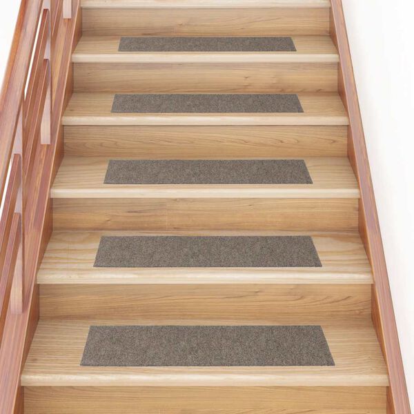 vidaXL Stair Mats Self-adhesive 30 pcs 76x20 cm Beige Rectangular