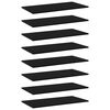 vidaXL Bookshelf Boards 8 pcs Black 80x40x1.5 cm Engineered Wood