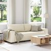 vidaXL Sofa Beige 221 x 77 x 82 cm Linen