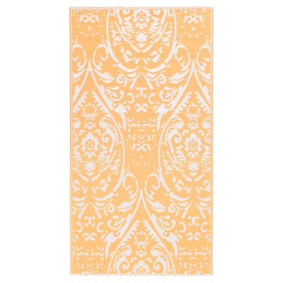 vidaXL Outdoor Carpet Orange and White 80x150 cm PP