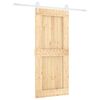 vidaXL Sliding Door 90 x 210 cm Solid Pine Wood (Untreated)