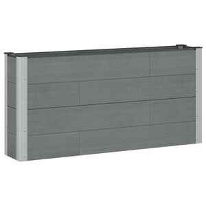 vidaXL Garden Raised Bed Grey 150 x 30 x 72 cm WPC and Aluminium