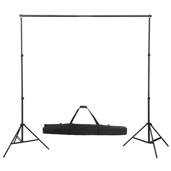 vidaXL Photo Studio Kit with Lights. Backdrop and Reflector