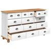 vidaXL Chest of Drawer ASKIM White 79 x 40 x 133.5 cm Solid Pine Wood