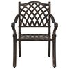 vidaXL Garden Dining Set 7 pcs Bronze Aluminium