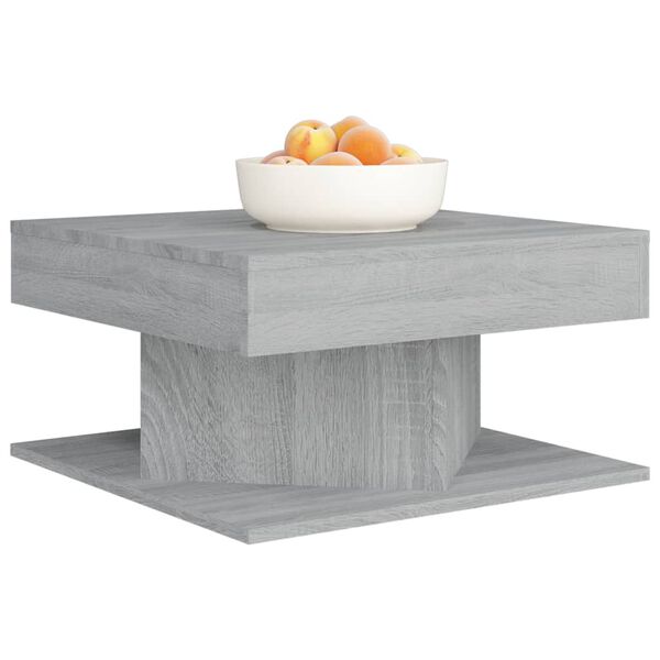 vidaXL Coffee Table Grey Sonoma 57x57x30 cm Engineered Wood