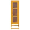 vidaXL Highboard Mustard Yellow 36x39x123 cm Cold-rolled Steel