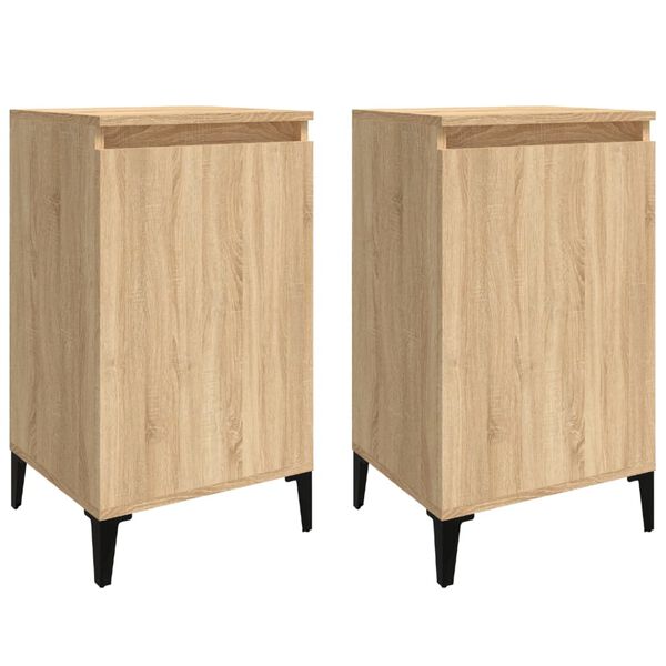 vidaXL Bedside Cabinets 2 pcs Sonoma Oak 40x35x70 cm Engineered Wood