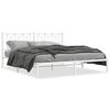 vidaXL Metal Bed Frame without Mattress with Headboard White 183x213cm