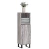 vidaXL Bathroom Cabinet Grey Sonoma 30x30x100 cm Engineered Wood