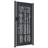 vidaXL Garden Gate Anthracite 100x200 cm Steel Bamboo Design