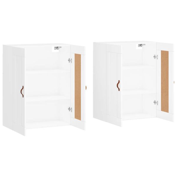 vidaXL Wall Mounted Cabinets 2 pcs White Engineered Wood