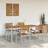 vidaXL Garden Dining Set 5 pcs Grey Solid Acacia Wood