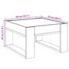 vidaXL Coffee Table with Infinity LED Grey Sonoma 50x53x30 cm