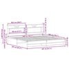 vidaXL Metal Bed Frame without Mattress Sonoma Oak 200x200 cm