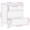 vidaXL Bedside Cabinet White 50 x 33 x 60 cm Solid Mango Wood