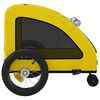 vidaXL Pet Bike Trailer Yellow Oxford Fabric and Iron