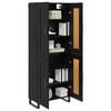 vidaXL Highboard Black Oak 69.5 x 34 x 180 cm Engineered Wood