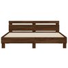 vidaXL Bed Frame without Mattress Brown Oak 200x200 cm