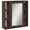 vidaXL Bathroom Mirror Cabinet Brown Oak 60x16x60 cm Engineered Wood