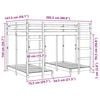 vidaXL Triple Bunk Bed Frame Brown 140 x 200 cm Solid Pine Wood