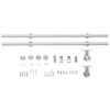 vidaXL Sliding Door Hardware Kit 183 cm Stainless Steel Silver