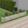 vidaXL Gabion Raised Bed Galvanised Iron 400x50x50 cm