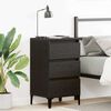 vidaXL Bedside Cabinet Black Oak 45 x 35 x 44 cm Engineered Wood