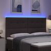 vidaXL LED Headboard with LED Strip Lights Dark brown 180 cm Fabric