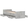 vidaXL Bed Frame without Mattress Concrete Grey 75x190 cm Small Single
