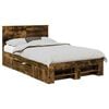 vidaXL Bed Frame Smoked Oak 120 x 200 cm Engineered Wood