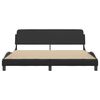 vidaXL Bed Frame "Dover" Black and White 180x200 cm Super King Faux Leather