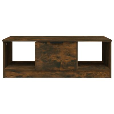 vidaXL Coffee Table Smoked Oak 102x50x36 cm Engineered Wood