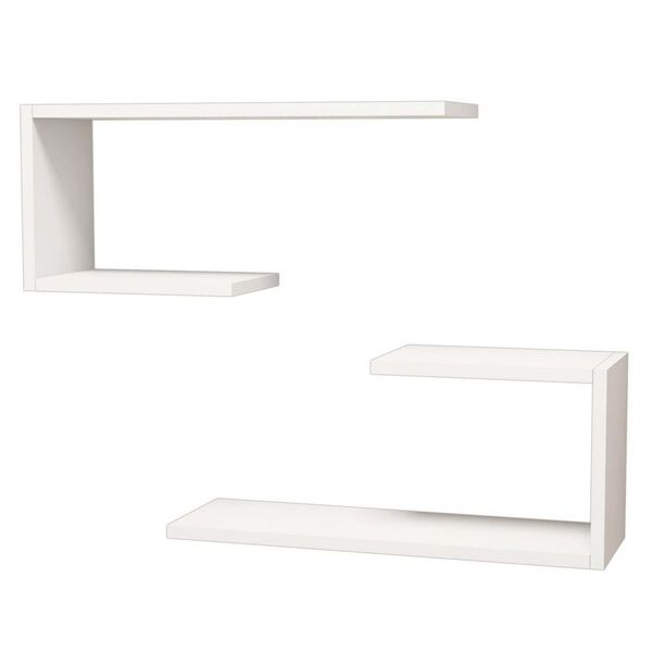 Homemania Wall Shelf Set J2 60x20x27 cm White