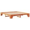 vidaXL Bed Frame Wax Brown 180 x 200 cm Solid Pine Wood