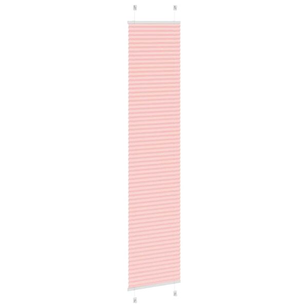 vidaXL Pleated Blind Pink 40x200 cm Fabric Width 39.4 cm Polyester