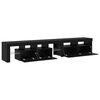 vidaXL TV Cabinet 2 pcs Black Oak 230 x 36.5 x 40 cm Engineered Wood