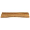 vidaXL Table Top 120x60x2.5 cm Live Edge Solid Wood Mango